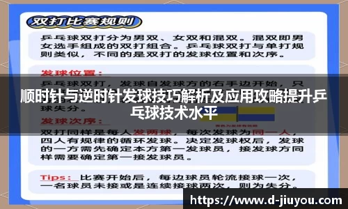 顺时针与逆时针发球技巧解析及应用攻略提升乒乓球技术水平